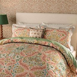 Earthly Paradise Bedding Set, Rose and Pale Olive Rose and Pale Olive