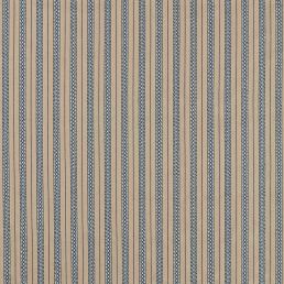 Elm Stripe Fabric Indigo/Flax