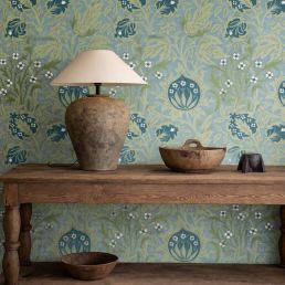 Elmcote Wallpaper Dearle Blue