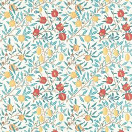 Fruit Fabric Green Indigo/Madder