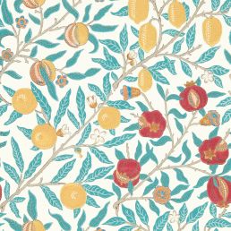 Fruit Wallpaper Green Indigo/Madder