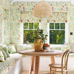 Fruit Wallpaper Leaf Green/Madder