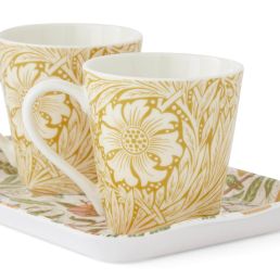 Fruits & Marigold Mug & Tray Set, Multi Multi