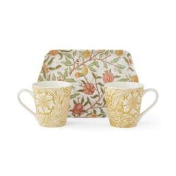 Fruits & Marigold Mug & Tray Set, Multi Multi