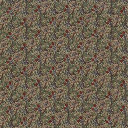 Golden Lily Minor Fabric Biscuit/Indigo/Red