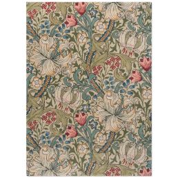 Golden Lily rug Green/Red 48654-MOH0135-01 Green/Red