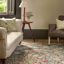 Golden Lily rug Green/Red 48654-MOH0135-01 Green/Red