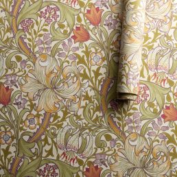 Golden Lily Wallpaper Olive/Russet