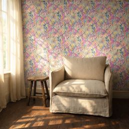 Golden Lily Wallpaper Pink Fizz