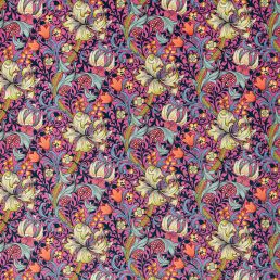 Golden Lily Velvet Fabric Serotonin Pink