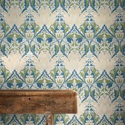 Helena Wallpaper Indigo/Forest