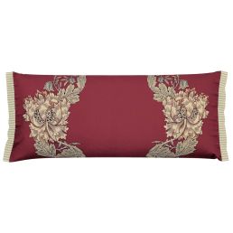 Honeysuckle & Tulip Cushion, Red/Gold Red/Gold