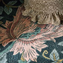 Honeysuckle & Tulip rug Teal 48655-MOH0136-01 Teal