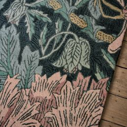Honeysuckle & Tulip rug Teal 48655-MOH0136-01 Teal