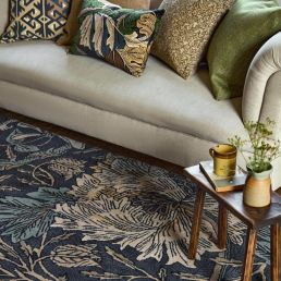 Honeysuckle & Tulip rug Woad/Thyme 48655-MOH0136-05 Woad/Thyme