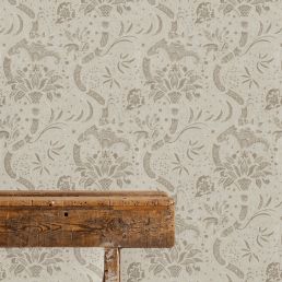 Indian Beaded Wallpaper Stone/Linen