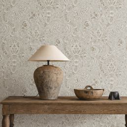 Indian Wallpaper Grey/Pewter