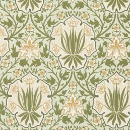 Iris & Rose Wallpaper Bayleaf/Weld