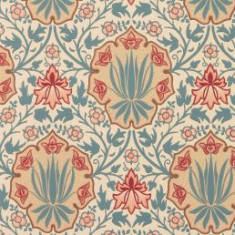 Iris & Rose Wallpaper Indigo/Crimson