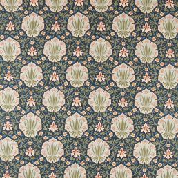 Iris & Rose Fabric Indigo/Thyme