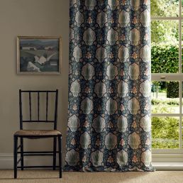 Iris & Rose Fabric Indigo/Thyme