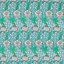 Kennet Fabric Aqua/Pink