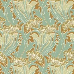 Laceflower Wallpaper Tobacco/Pistachio