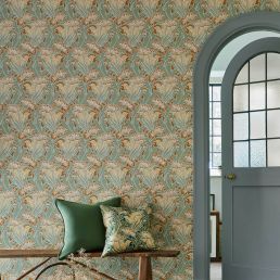 Laceflower Wallpaper Tobacco/Pistachio