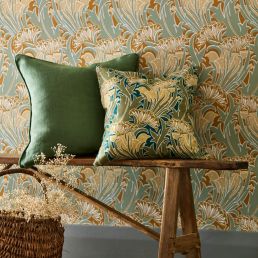 Laceflower Wallpaper Tobacco/Pistachio