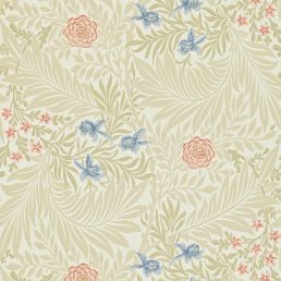 Larkspur Wallpaper Manilla/Old Rose