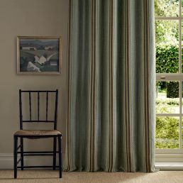 Lechlade Stripe Fabric Bayleaf/Ochre