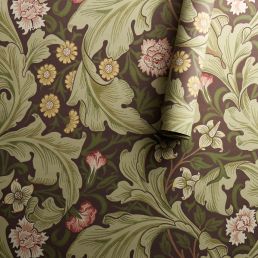 Leicester Wallpaper Chocolate/Olive