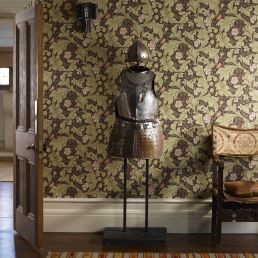 Leicester Wallpaper Chocolate/Olive