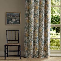 Lent Lily Embroidery Fabric Artichoke/Weld