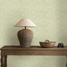 Mallow Wallpaper Apple Green