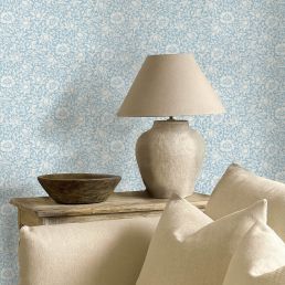 Mallow Wallpaper Powder Blue
