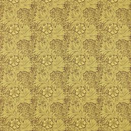 Marigold Fabric Summer Yellow/Chocolate