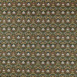 Meda Iris Fabric Forest/Russet