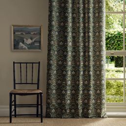Meda Iris Fabric Forest/Russet