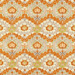 Merton Fabric Burnt Orange/Chartreuse