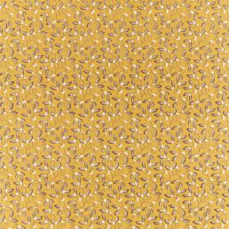 Mistletoe Embroidery Fabric Saffron