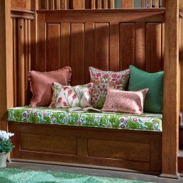 Monkshood Fabric Rhubarb