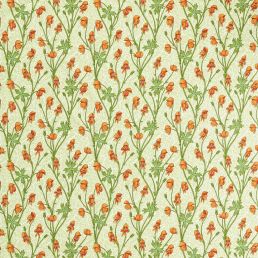 Monkshood Fabric Tangerine/Sage