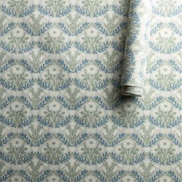 Morris Bellflowers Wallpaper Grey/Fennel