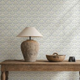 Morris Bellflowers Wallpaper Grey/Fennel