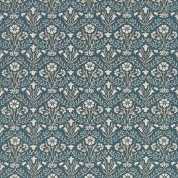 Morris Bellflowers Wallpaper Indigo/Linen