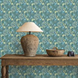Morris Seaweed Wallpaper Cobalt/Thyme