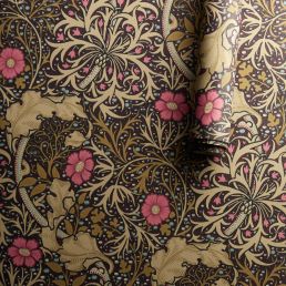 Morris Seaweed Wallpaper Ebony/Poppy