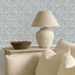 Morris Seaweed Wallpaper Silver/Ecru