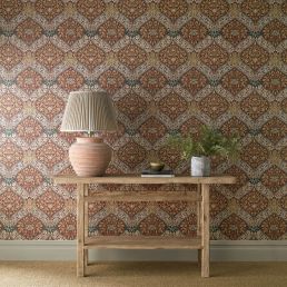 Norbury Wallpaper Slate/Madder